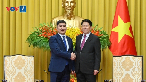 Chủ tịch nước Lương Cường tiếp Chánh án Tòa án tối cao Mông Cổ Ganzorig Damdin