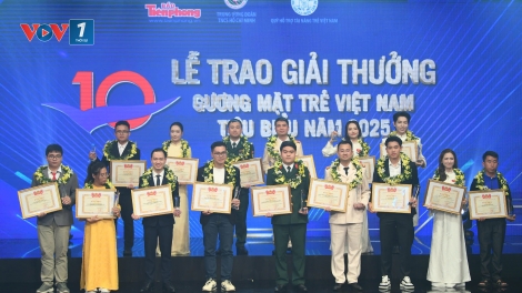 Lễ trao Giải thưởng Gương mặt trẻ Việt Nam tiêu biểu năm 2025