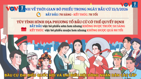 QUY ĐỊNH VỀ THỜI GIAN BỎ PHIẾU TRONG NGÀY BẦU CỬ 15/3/2026