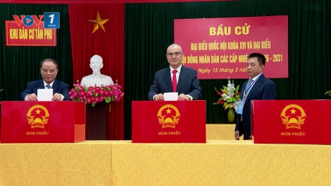Từ thành thị đến miền núi Phú Thọ: Lãnh đạo tỉnh cùng cử tri nô nức đi bầu cử