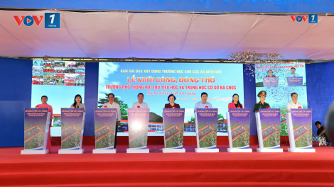 An Giang: PTTChính phủ Phạm Thị Thanh Trà tham dự lễ khởi công động thổ trường nội trú liên cấp
