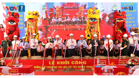Lâm Đồng đồng loạt khởi công 3 trường học liên cấp ở biên giới