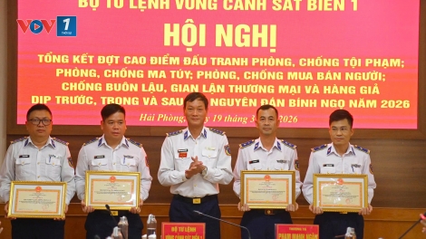 Vùng Cảnh sát biển 1 xử lý hàng chục vụ vi phạm, triệt phá nhiều vụ án ma túy dịp cao điểm Tết