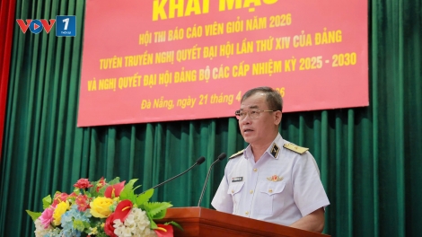 Sôi nổi Hội thi Báo cáo viên giỏi năm 2026 ở Vùng 3 Hải quân