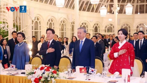 Tổng Bí thư, Chủ tịch nước Tô Lâm chủ trì tiệc chiêu đãi Tổng thống Hàn Quốc Li Che Mieng