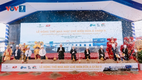 Tập đoàn Nguyên liệu Á Châu động thổ xây dựng Nhà máy chế biến Dừa công nghệ hiện đại tại Vĩnh Long
