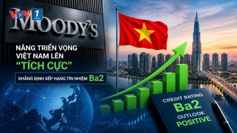 Tổ chức xếp hạng tín nhiệm Moody’s nâng triển vọng của Việt Nam từ mức “Ổn định” lên “Tích cực”