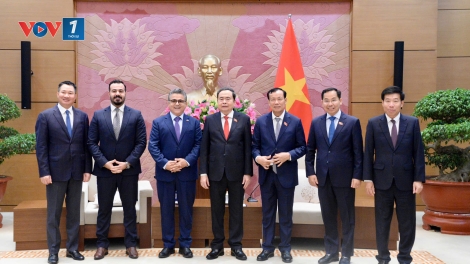 Chủ tịch Quốc hội Trần Thanh Mẫn tiếp Đại sứ Nhà nước Palestine tại Việt Nam
