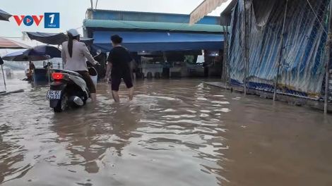 Triều cường tại Vĩnh Long tiếp tục dâng cao, cảnh báo ngập vùng trũng thấp