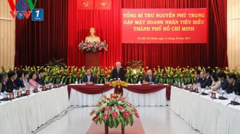 Tổng Bí thư Nguyễn Phú Trọng gặp đại biểu doanh nhân thành phố Hồ Chí Minh (Thời sự đêm ngày 13/10/2015)