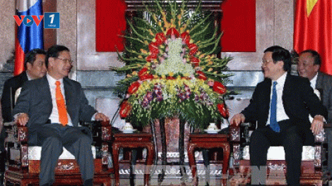 Thời sự trưa ngày 22/01/2015: Chủ tịch nước Trương Tấn Sang tiếp Phó Thủ tướng Lào Xổm-xa-vạt Lềnh-xa-vắt cùng Đoàn đại biểu Lào đang thăm làm việc tại nước ta