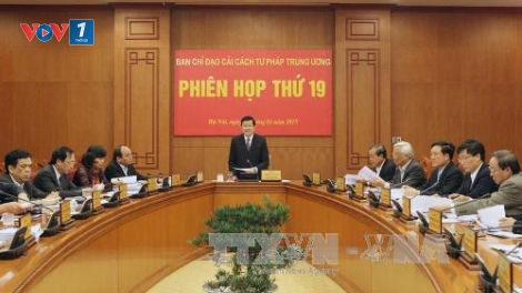Thời sự chiều ngày 14/3/2015: Chủ tịch nước Trương Tấn Sang chủ trì phiên họp thứ 19 của Ban Chỉ đạo cải cách tư pháp Trung ương.