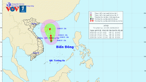 Thời sự chiều ngày 20/6/2015: Trong 24 giờ tới áp thấp nhiệt đới di chuyển chậm theo hướng bắc và có khả năng mạnh lên thành bão