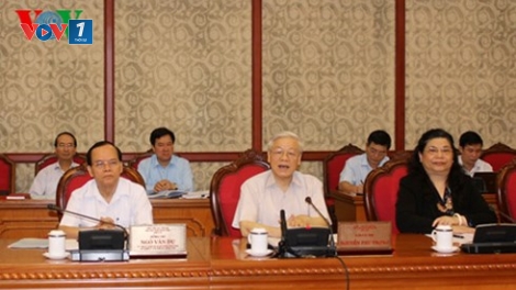 Bộ Chính trị làm việc đợt thứ hai với Ban Thường vụ các đảng bộ Trung ương cho ý kiến về việc chuẩn bị đại hội nhiệm kỳ 2015-2020.