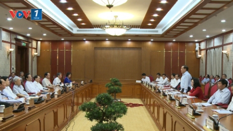 Bộ Chính trị làm việc với Ban Thường vụ Thành ủy Hà Nội cho ý kiến về công tác chuẩn bị Đại hội Đại biểu lần thứ XVI Đảng bộ Thành phố Hà Nội