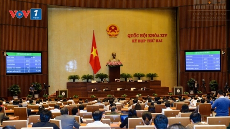 Tấm biển trên Nghị trường và Quốc hội tranh luận (21/11/2016)