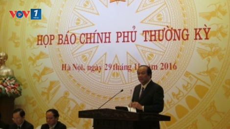 Họp báo Chính phủ thường kỳ tháng 11 với những nội dung đáng chú ý (30/11/2016)
