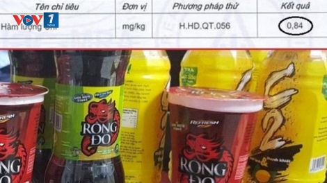 Thanh tra Bộ Y tế yêu cầu tạm dừng lưu thông 3 lô nước ngọt C2 và Rồng đỏ của Công ty Trách nhiệm hữu hạn URC Hà Nội vì hàm lượng chì cao hơn so với tiêu chuẩn công bố. (Thời sự chiều 21/5/2016)