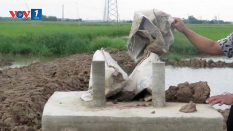Kết quả kiểm định nhiều mẫu bê tông ở móng cột điện cao thế 220KV Trực Ninh, Nam Định mà người dân tố cao đều không đạt yêu cầu. (Thời sự đêm 31/5/2016)
