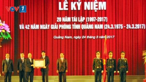 Thủ tướng Nguyễn Xuân Phúc dự Lễ kỷ niệm 20 năm tái lập tỉnh và 42 năm ngày giải phóng tỉnh Quảng Nam. (Thời sự đêm 24/3/2017)