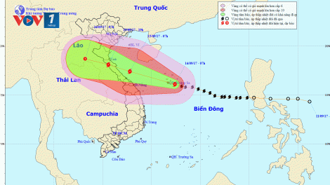 Tin bão khẩn cấp, cơn bão số 10 (10h00 ngày 14/9/2017)