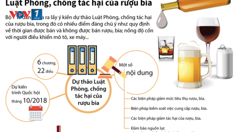 Những điểm đáng chú ý trong Dự thảo Luật phòng chống tác hại của rượu bia (10/11/2018)