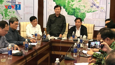 Tại Ban Chỉ đạo tiền phương phòng chống bão số 9: Phó Thủ tướng Trịnh Đình Dũng chủ trì cuộc họp thứ 3 chỉ đạo phòng chống bão số 9 (27/10/2020)