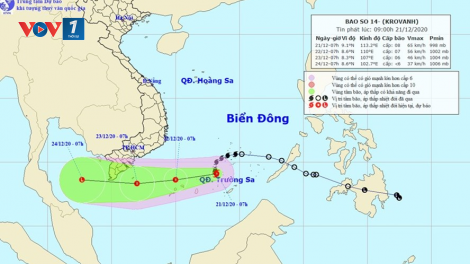 Chủ động ứng phó với áp thấp nhiệt đới trên biển đông ( 22/12/2020)
