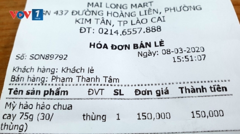 Trục lợi 700 nghìn đồng từ bán mì tôm, siêu thị ở Lào Cai bị phạt 20 triệu đồng (14/3/2020)