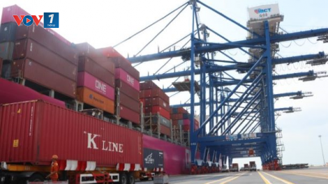 Cảng Container quốc tế Tân Cảng Hải Phòng đón tàu siêu trọng tải (20/5/2020)