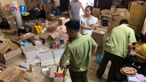 Hà Nội: Thu giữ hơn 1.800 sản phẩm mỹ phẩm không rõ nguồn gốc (26/5/2020)