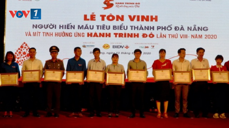 Đà Nẵng tôn vinh 147 cá nhân, tập thể trong phong trào hiến máu (13/6/2020)