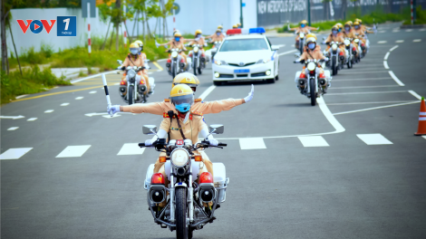 TP.HCM ra mắt Đội hình nữ cảnh sát giao thông dẫn đoàn (25/8/2020)
