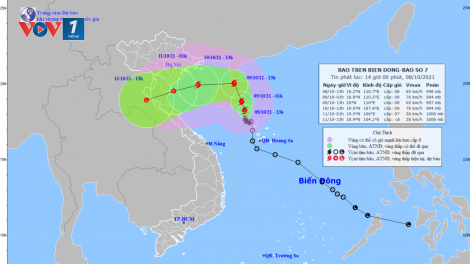 Bão số 7 có nhiều diễn biễn phức tạp (09/10/2021)