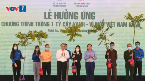 Thủ tướng dự lễ hưởng ứng Chương trình trồng 1 tỷ cây xanh tại Nghệ An (14/03/2021)