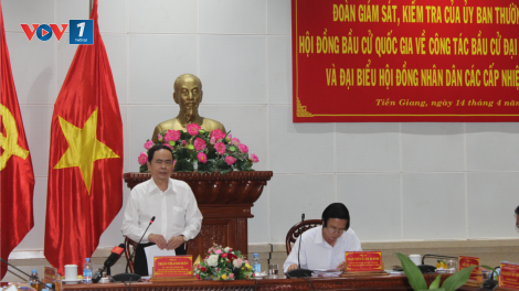 Ông Trần Thanh Mẫn, Phó Chủ tịch thường trực QH: Bầu cử tại Tiền Giang phải thật sự là Ngày hội của toàn dân (14/04/2021)