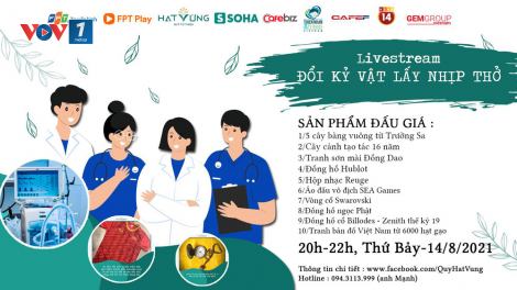 “Đổi kỷ vật lấy nhịp thở" - chương trình thiện nguyện đầy ý nghĩa (22/08/2021)