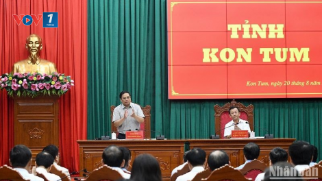 THỜI SỰ 12H TRƯA 20/8/2023: Thủ tướng Phạm Minh Chính làm việc với lãnh đạo chủ chốt tỉnh Kon Tum về tình hình phát triển kinh tế - xã hội.