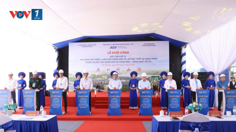 Khởi công Dự án xây dựng nhà ga hàng hóa - Cảng Hàng không quốc tế Cát Bi (16/11/2024)