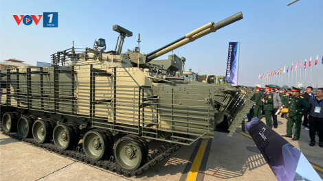 Xe chiến đấu bộ binh BMP-3 của Nga tại Triển lãm Quốc phòng (21/12/2024)