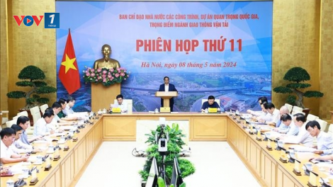 THỜI SỰ 18H CHIỀU 8/5/2024: Thủ tướng Phạm Minh Chính chủ trì phiên họp lần 11 Ban chỉ đạo Nhà nước các công trình, dự án quan trọng quốc gia, trọng điểm ngành GT-VT