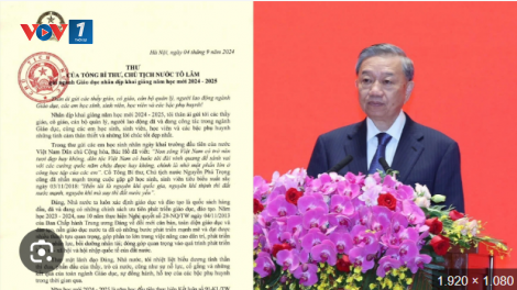 THỜI SỰ 6H SÁNG 5/9/2024: Thư Tổng Bí thư, Chủ tịch nước Tô Lâm gửi thư cho ngành giáo dục nhân Ngày khai giảng năm học mới.