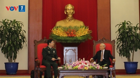 Tổng Bí thư Nguyễn Phú Trọng tiếp Ủy viên Quốc vụ, Bộ trưởng, Trưởng đoàn đại biểu cấp cao Bộ Quốc phòng Trung Quốc Thường Vạn Toàn đang ở thăm nước ta. (Thời sự đêm 27/3/2016)