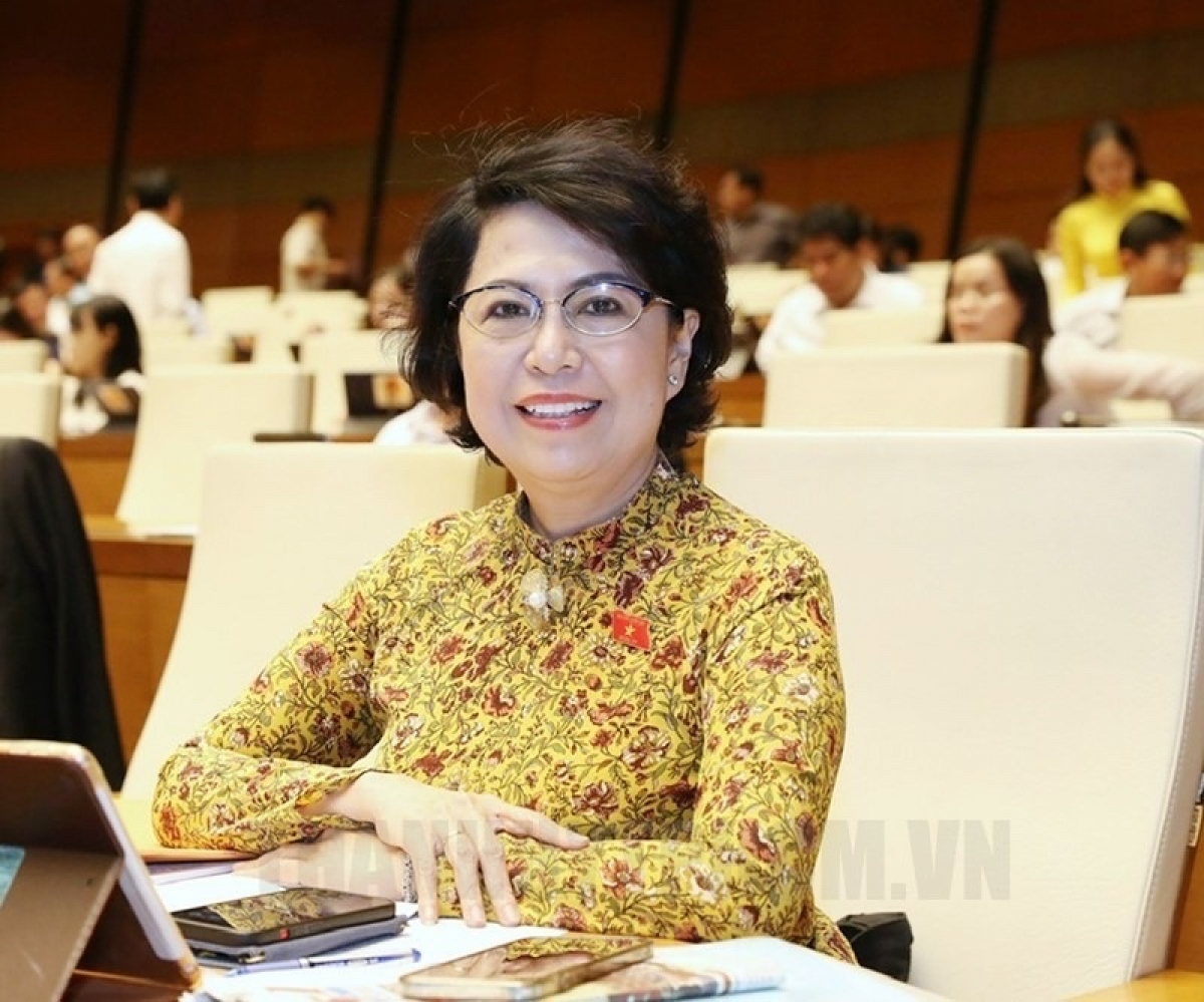 Bà Tô Thị Bích Châu, Phó Chủ tịch Ủy ban Trung ương Mặt trận Tổ quốc Việt Nam (Ảnh nguồn Báo Người Lao động)