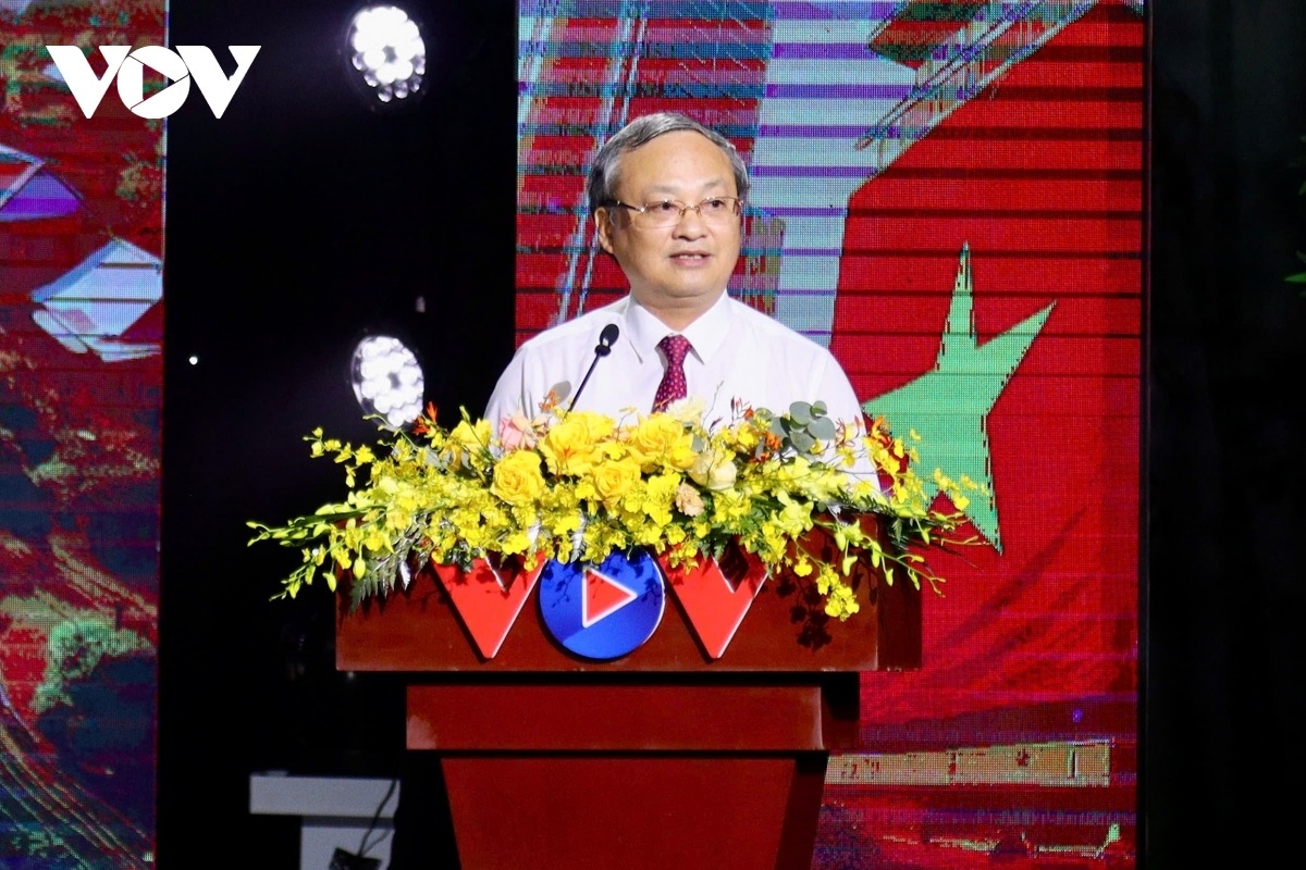 Tổng Giám đốc Đài TNVN Đỗ Tiến Sỹ phát biểu ra mắt Chương trình " Việt Nam - Kỷ nguyên vươn mình"