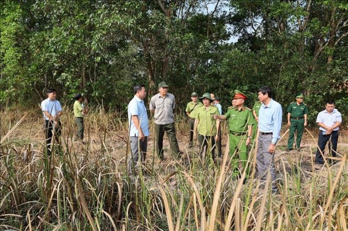 Kiểm tra công tác phòng, chống cháy rừng tại Vườn quốc gia Lò Gò - Xa Mát