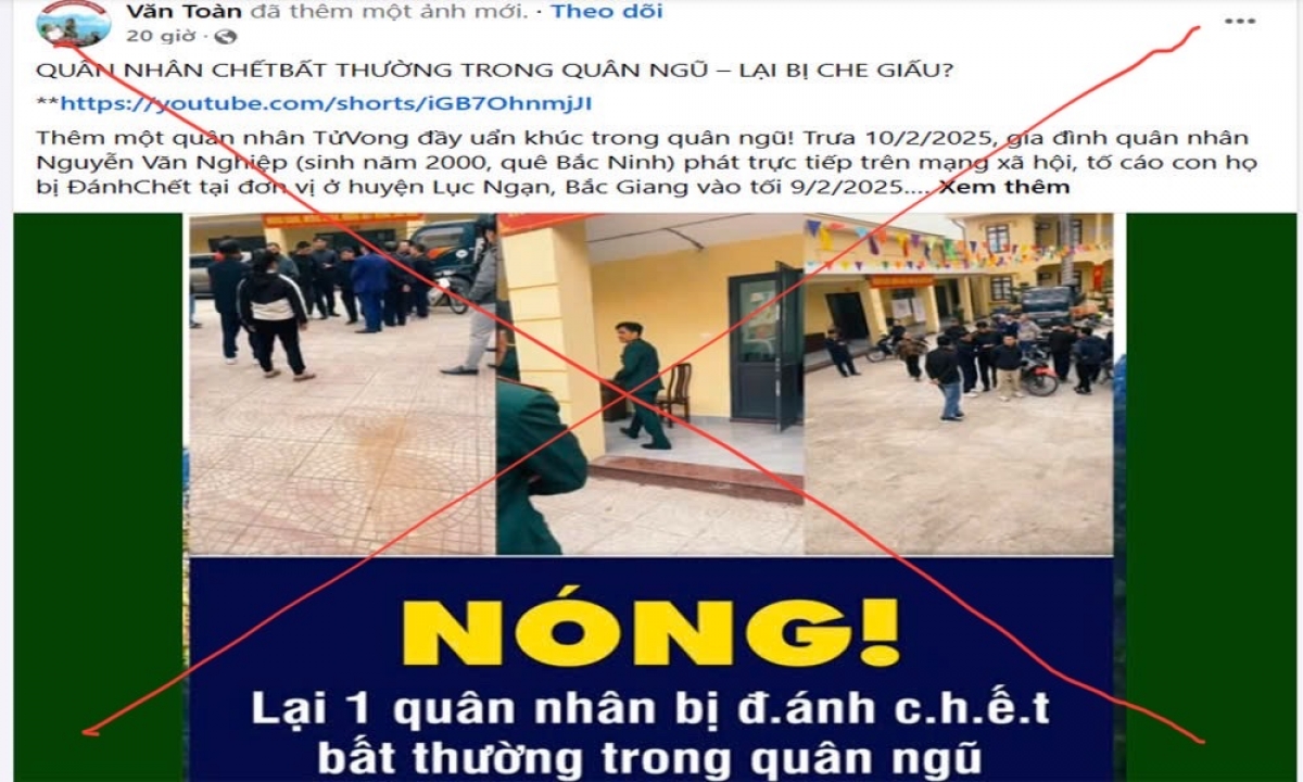 Hình ảnh lan truyền bịa đặt vô căn cứ trên mạng xã hội