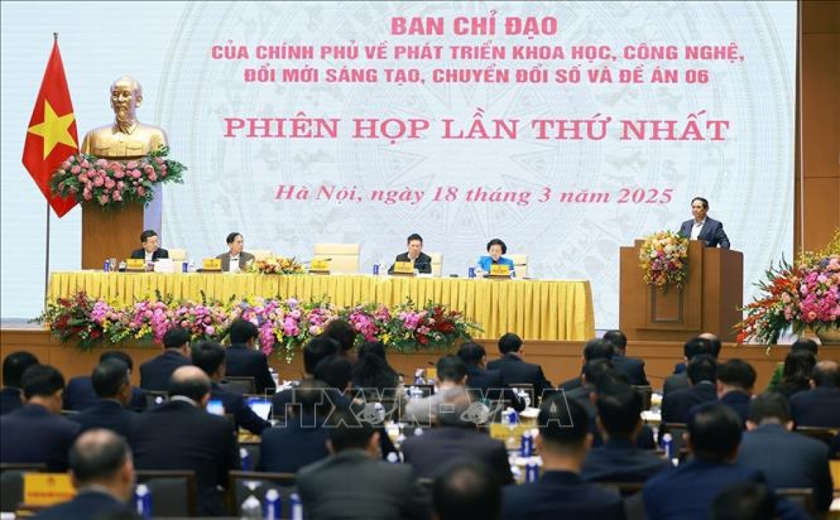 Thủ tướng Phạm Minh Chính khai mạc Phiên họp lần thứ nhất của Ban Chỉ đạo của Chính phủ về phát triển khoa học, công nghệ, đổi mới sáng tạo, chuyển đổi số và Đề án 06. 