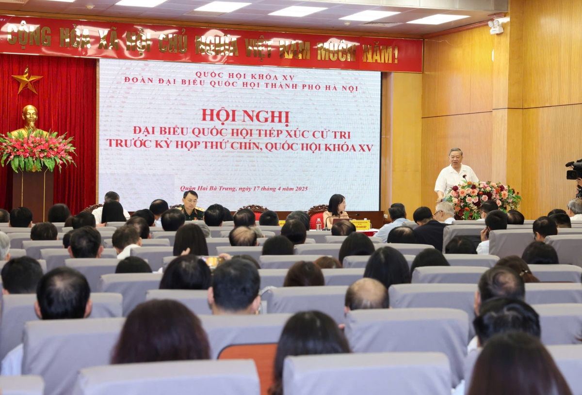 Tổng Bí thư Tô Lâm tiếp xúc cử tri 3 quận Hai Bà Trưng, Ba Đình và Đống Đa, Hà Nội trước Kỳ họp 9, Quốc hội khoá 15.