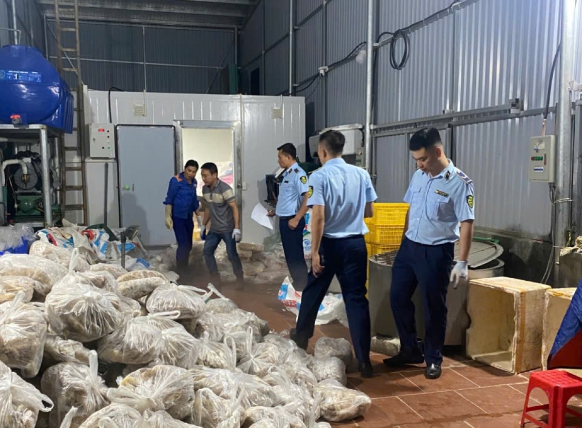 Chi cục QLTT Hà Nội phát hiện gần 11 tấn thịt và nội tạng bò không rõ nguồn gốc.